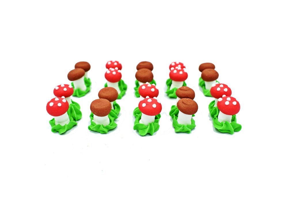 Sugar decorations for a cake - Slado - Mushrooms, 20 pcs.