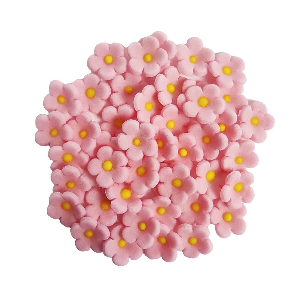 Sugar decorations for a cake - Slado - Apple blossoms, pink, 45 pcs.