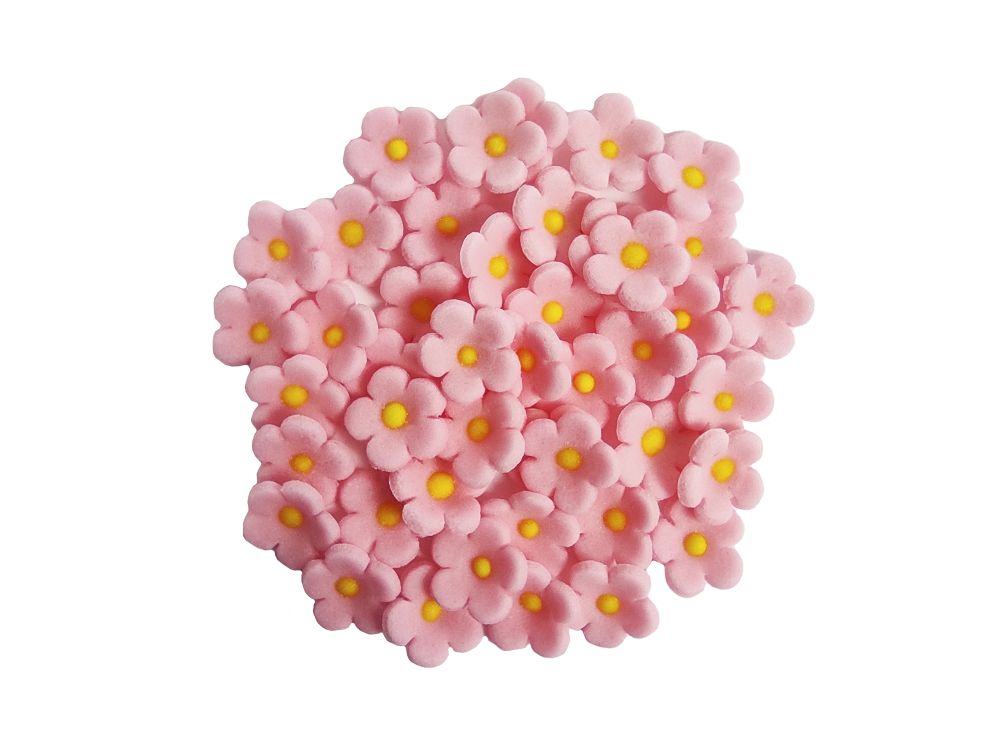 Sugar decorations for a cake - Slado - Apple blossoms, pink, 45 pcs.