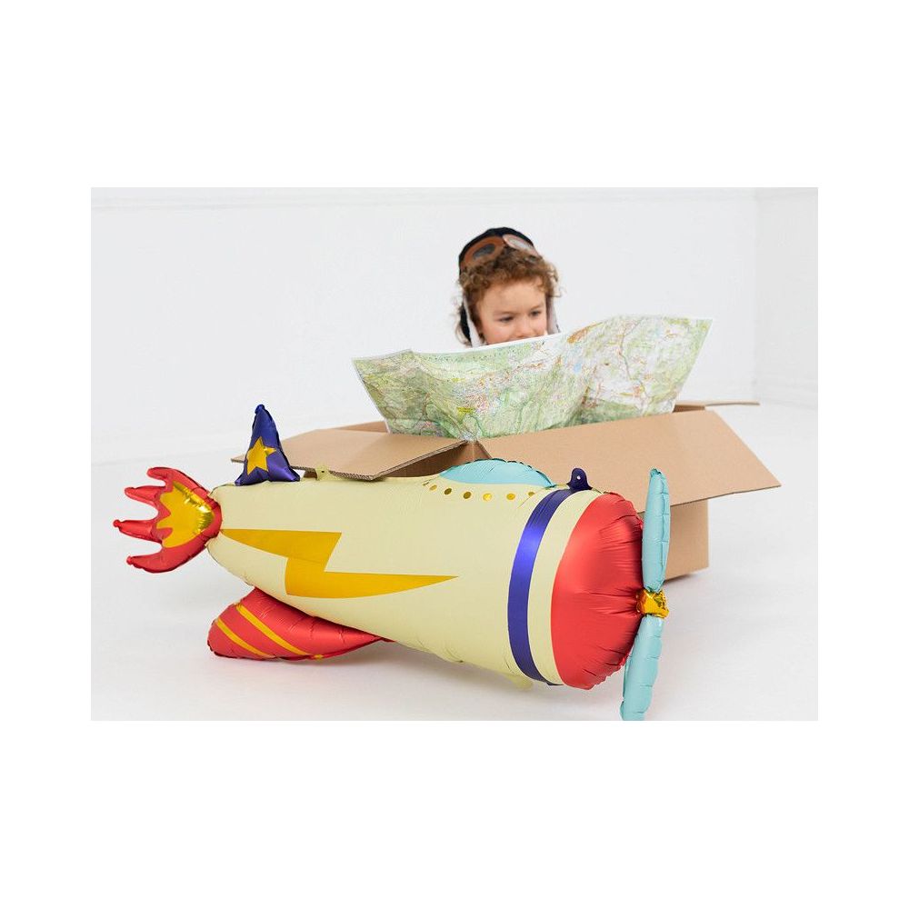 Balon foliowy Samolot - PartyDeco - 91 x 39 cm