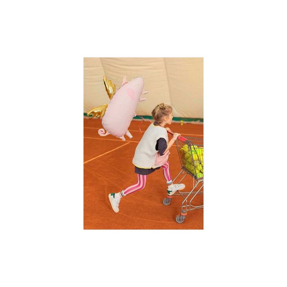 Balon foliowy Świnka - PartyDeco - różowy, 72 x 46 cm