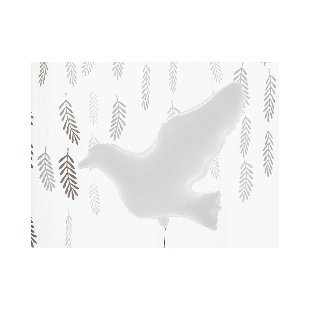 Balon foliowy Gołąb - PartyDeco - biały, 77 x 66 cm