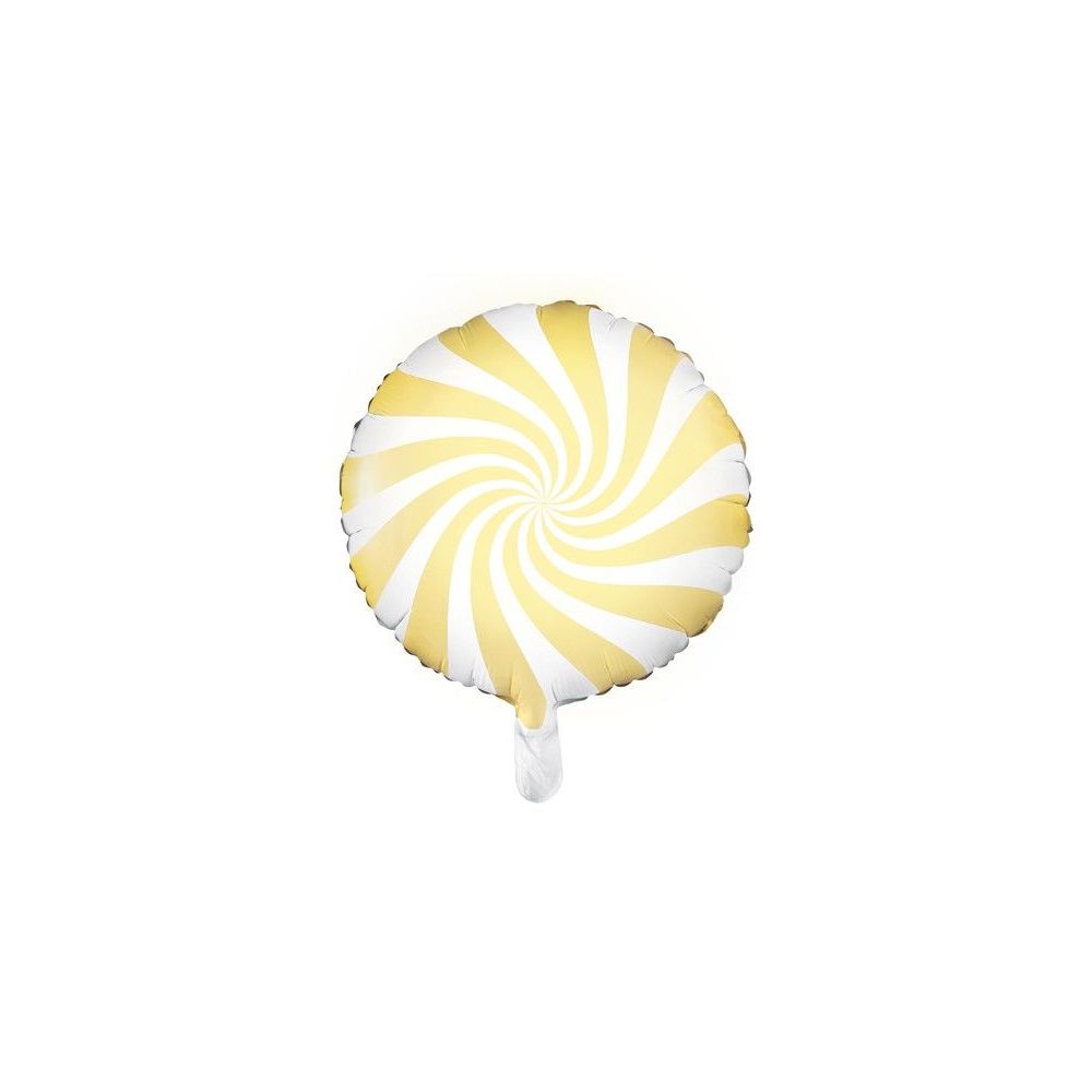Balon foliowy Cukierek - PartyDeco - jasnożółty, 45 cm