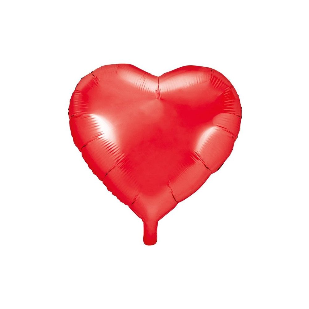 Balon foliowy Serce - PartyDeco - czerwony, 61 cm