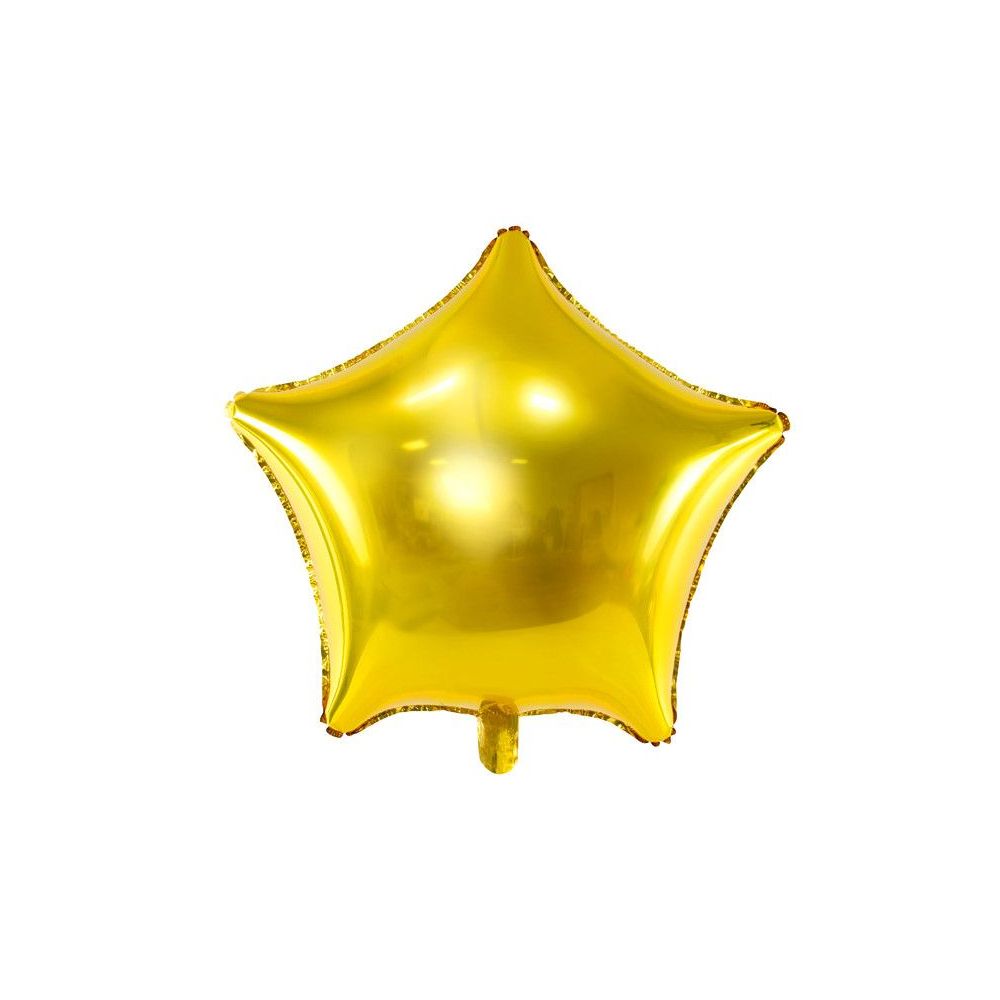 Balon foliowy Gwiazdka - PartyDeco - złoty, 48 cm