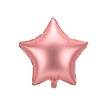 Foil balloon Star - PartyDeco - rose gold, 48 cm