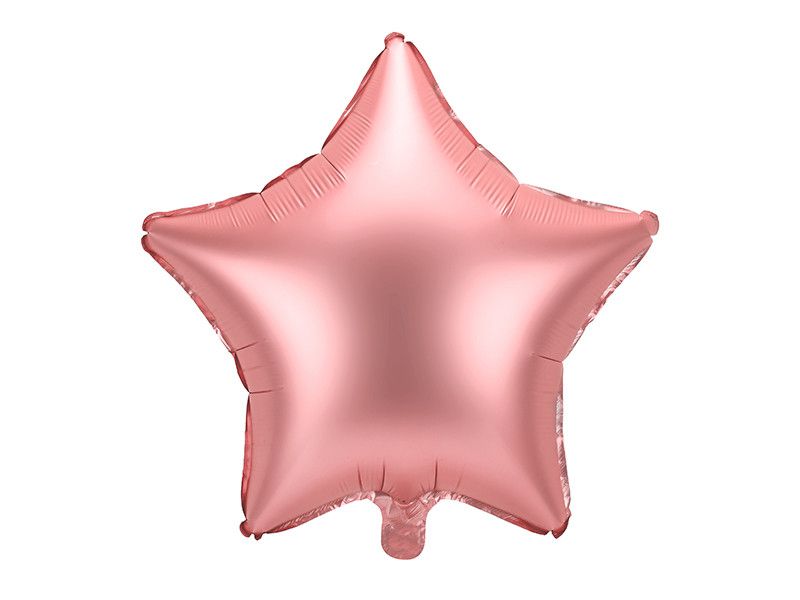 Foil balloon Star - PartyDeco - rose gold, 48 cm
