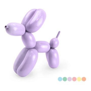 Set of modeling balloons with a pump - pastel, 130 cm, 30 pcs.