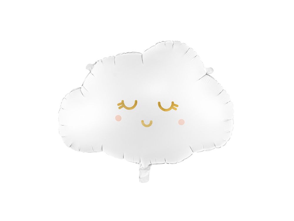 Balon foliowy Chmurka - PartyDeco - biała, 51 x 35,5 cm