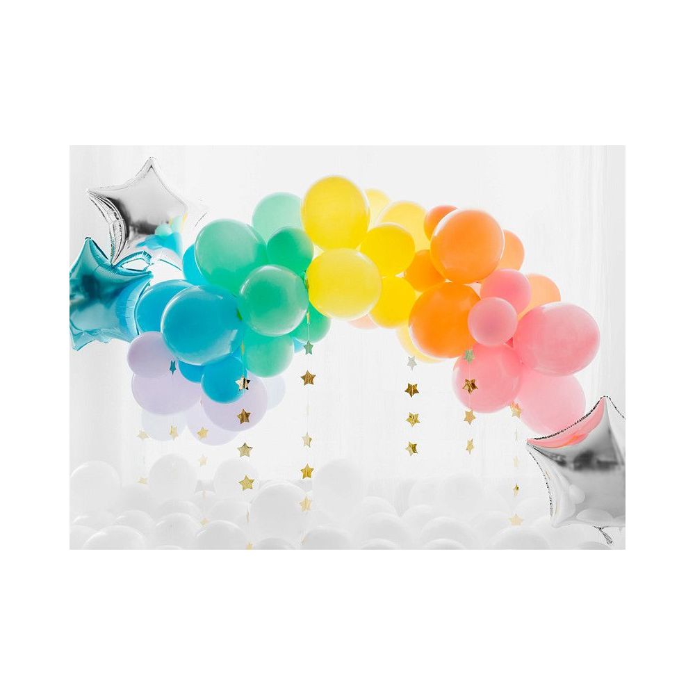 Eco latex balloons, metallic - PartyDeco - transparent, 26 cm, 10 pcs.
