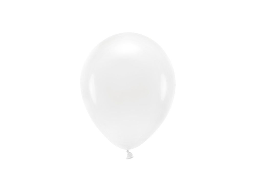 Balony lateksowe Eco, pastelowe - PartyDeco - białe, 26 cm, 100 szt.