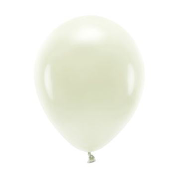 Eco latex balloons, pastel - PartyDeco - cream, 26 cm, 10 pcs.