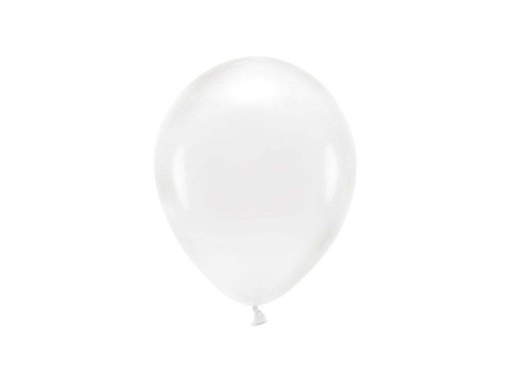 Eco latex balloons - PartyDeco - transparent, 30 cm, 10 pcs.