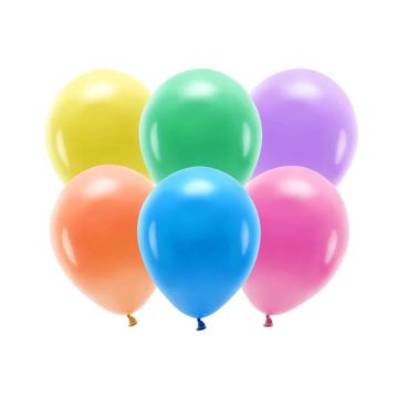 Eco latex balloons, pastel - PartyDeco - colorful, 30 cm, 10 pcs.