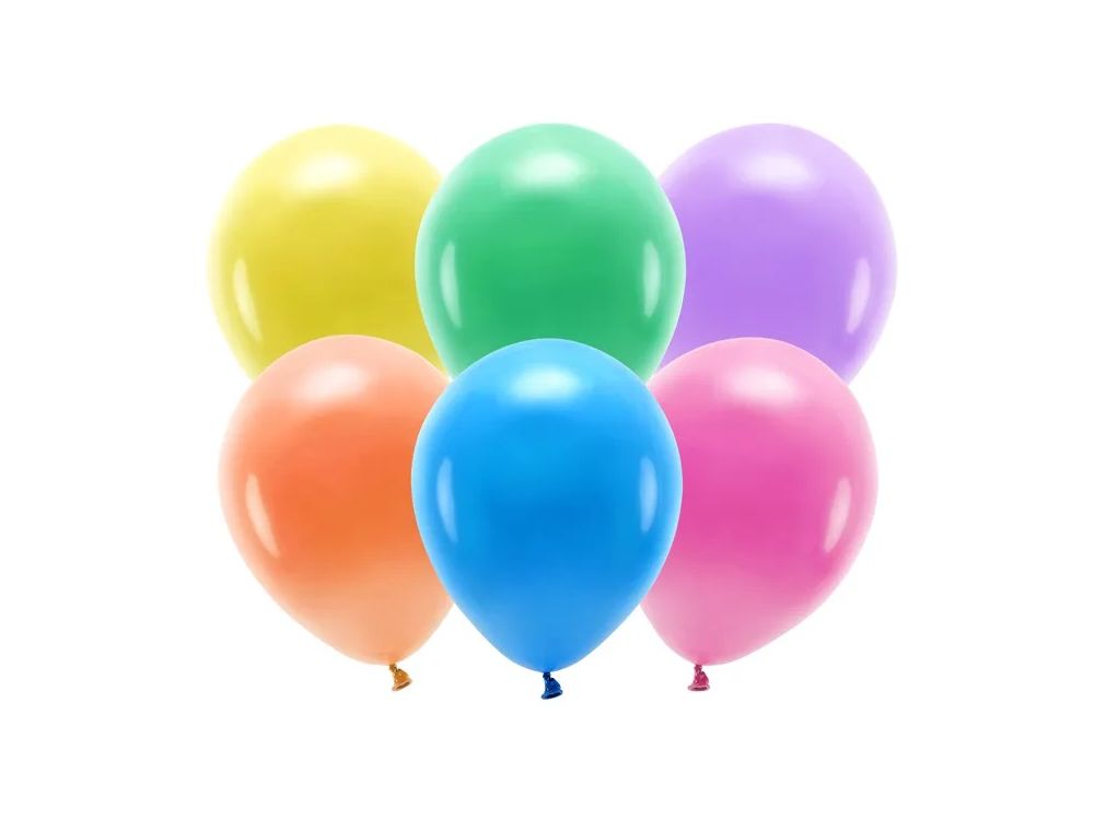 Eco latex balloons, pastel - PartyDeco - colorful, 30 cm, 10 pcs.