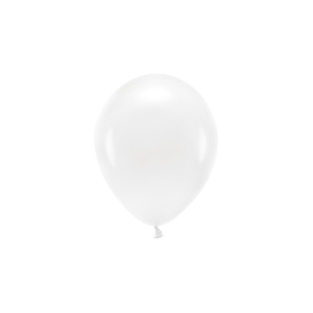 Eco latex balloons, pastel - PartyDeco - white, 30 cm, 10 pcs.