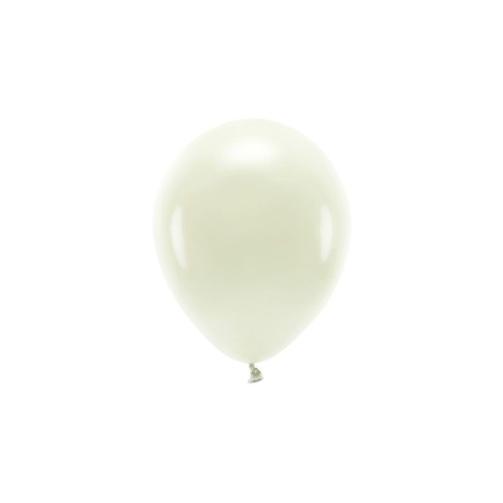 Balony lateksowe Eco, pastelowe - PartyDeco - kremowe, 30 cm, 10 szt.