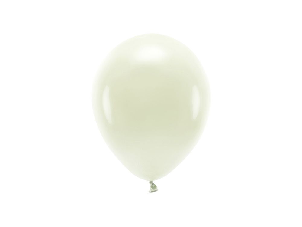 Eco latex balloons, pastel - PartyDeco - cream, 30 cm, 10 pcs.