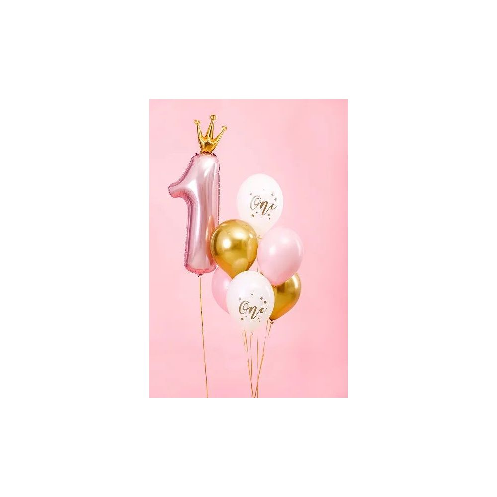 Balony lateksowe - PartyDeco - One, różowy mix, 30 cm, 6 szt.