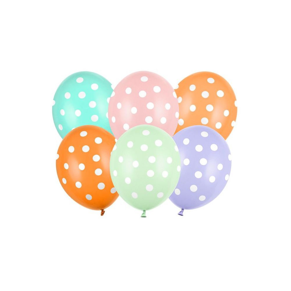 Latex balloons - PartyDeco - Dots, mix, 30 cm, 6 pcs.