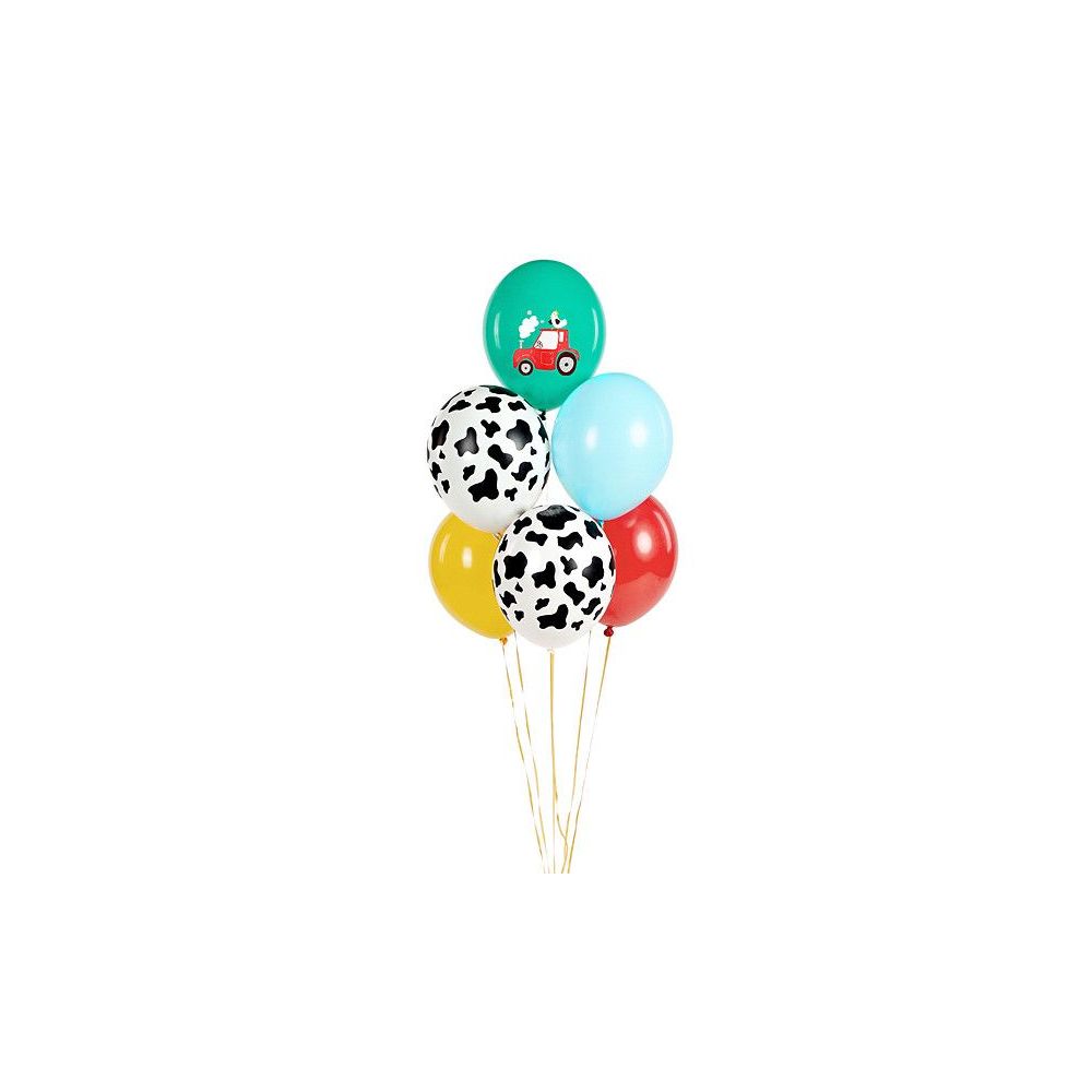 Balony lateksowe - PartyDeco - Farma, mix, 30 cm, 6 szt.