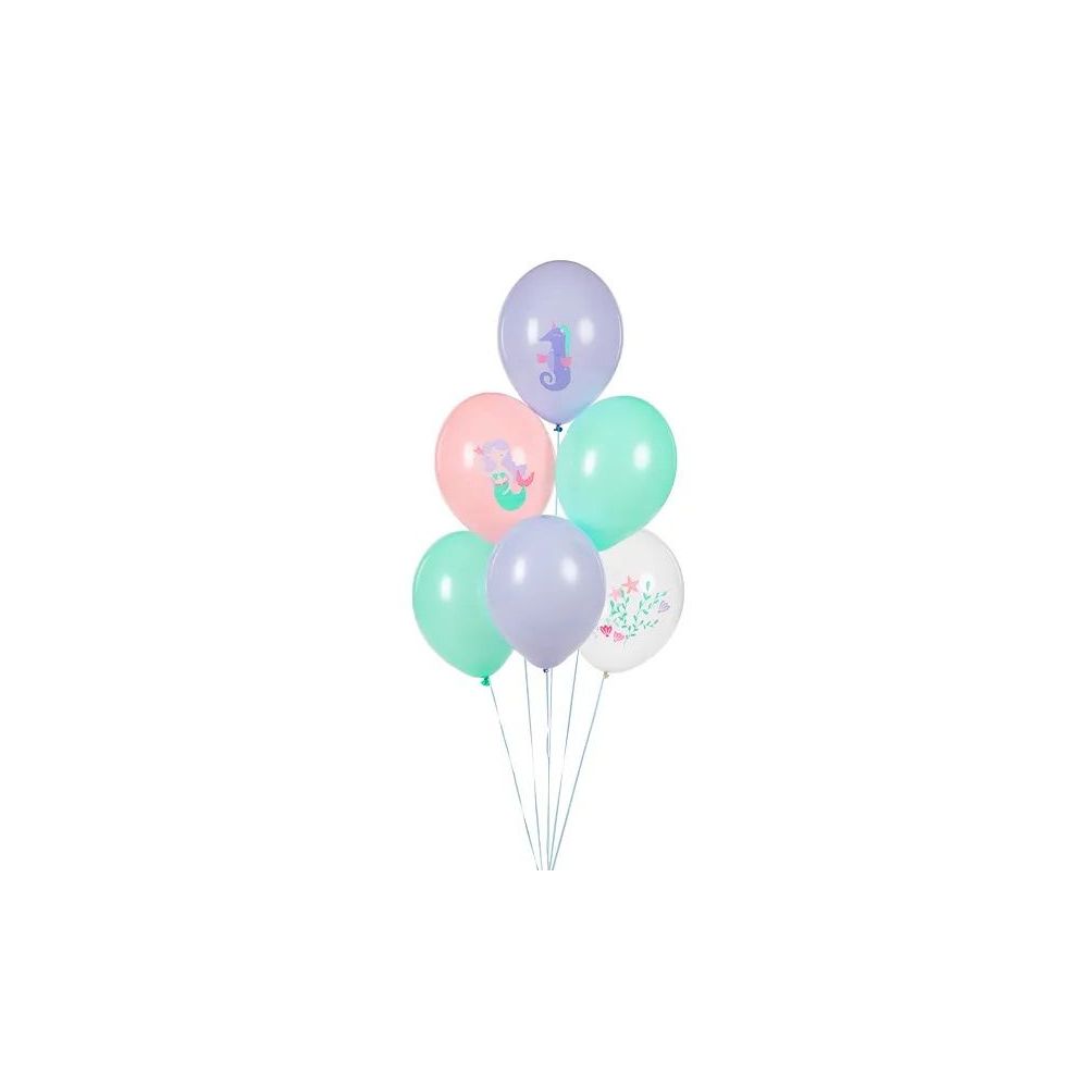 Latex balloons - PartyDeco - Sea world, mix, 30 cm, 6 pcs.