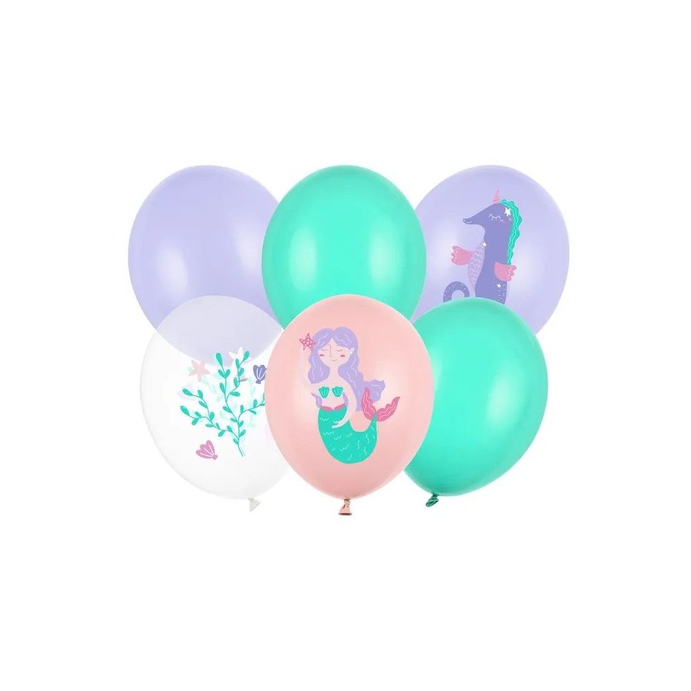 Latex balloons - PartyDeco - Sea world, mix, 30 cm, 6 pcs.