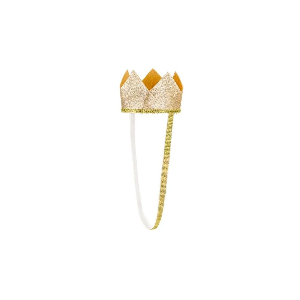 Korona księżniczki - PartyDeco - złota, 8,5 cm