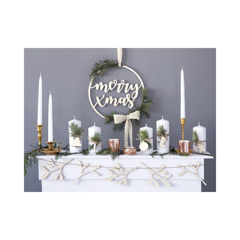Taper candles, matt - PartyDeco - white, 24 cm, 10 pcs.