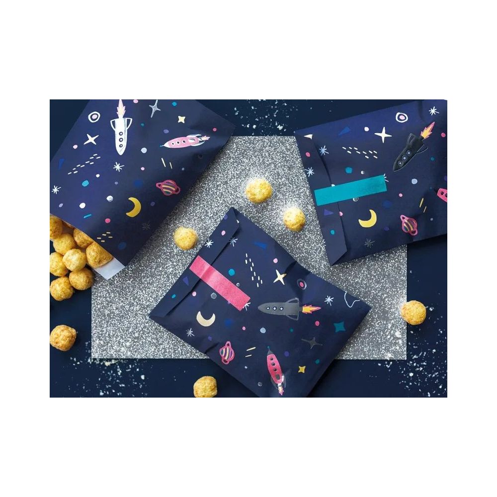 Decorative candy bags - PartyDeco - Space, 6 pcs.