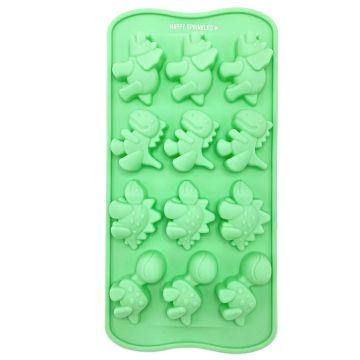 Silicone mold for pralines and chocolates - Happy Sprinkles - Dinosaurs, 12 pcs.
