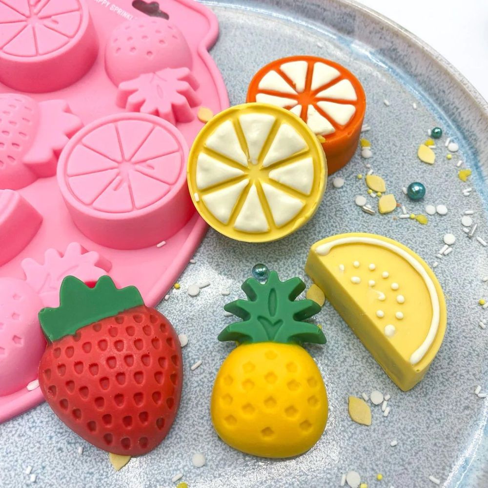 Silicone mold for pralines and chocolates - Happy Sprinkles - Fruit Bowl, 9 pcs.