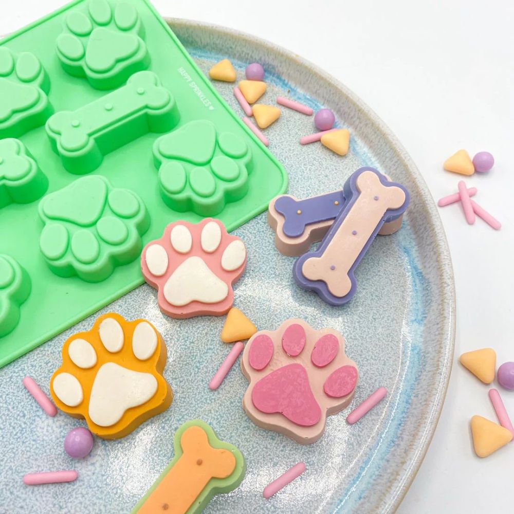 Silicone mold for pralines and chocolates - Happy Sprinkles - Dog Lover, 8 pcs.