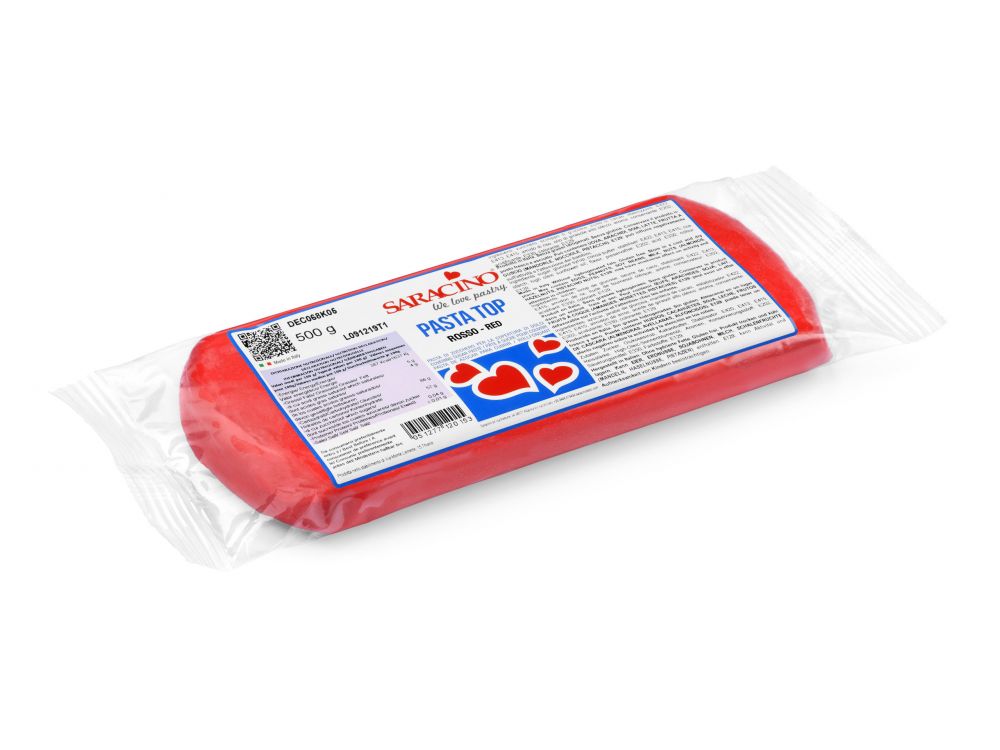 Masa cukrowa, fondant, Pasta Top - Saracino - czerwona, 500 g