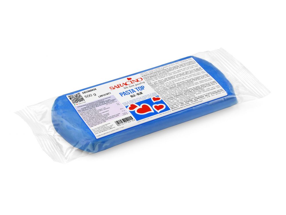 Masa cukrowa, fondant, Pasta Top - Saracino - niebieska, 500 g
