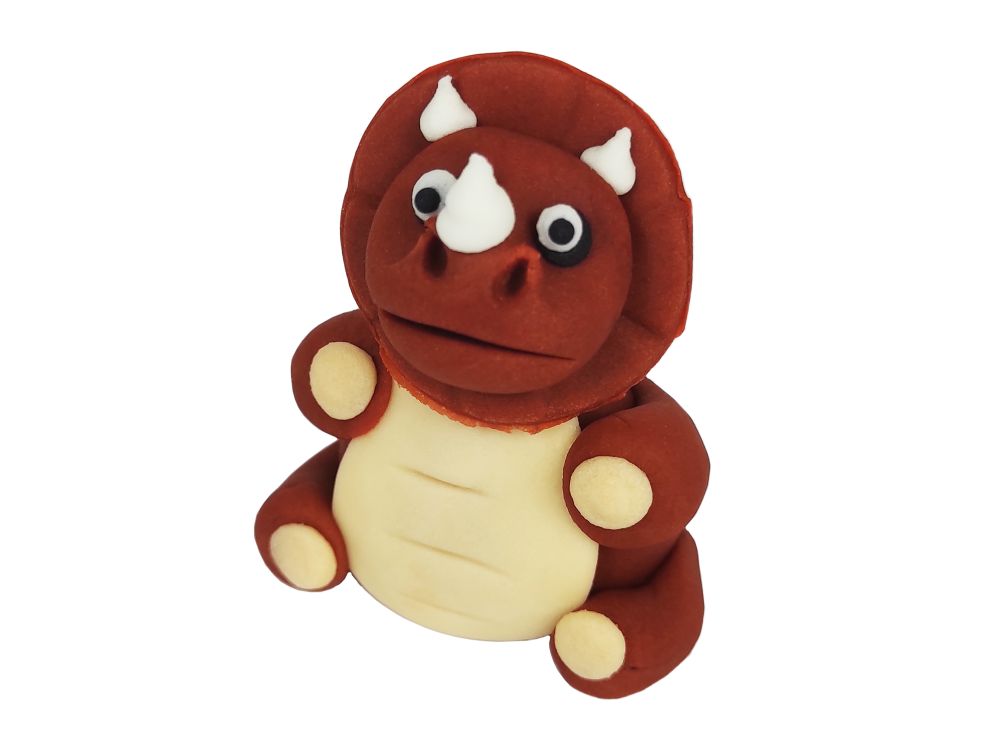 Sugar figure for cake - Dekor Pol - Dinosaur, brown, 5 cm