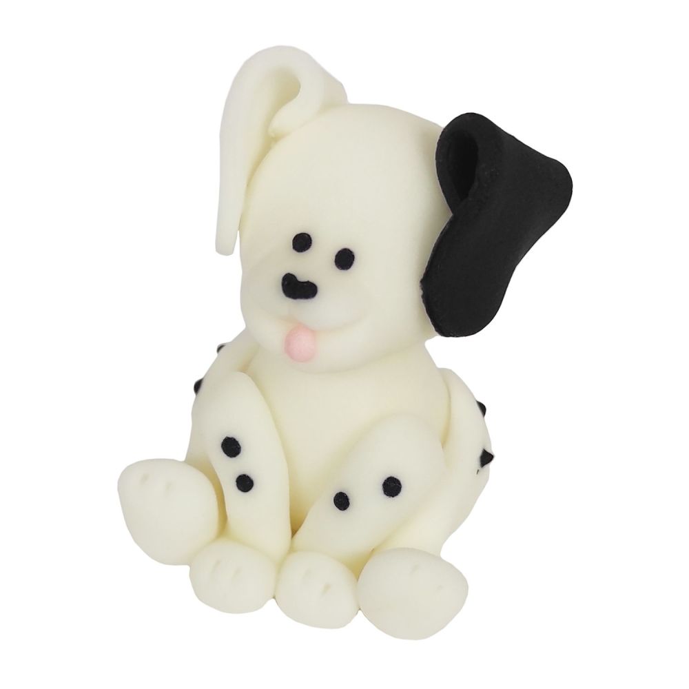 Sugar figure for cake - Dekor Pol - Dog, white, 5 cm