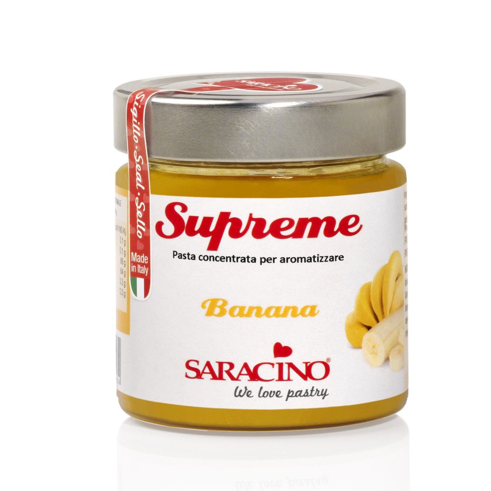 Aromat w kremie, pasta smakowa - Saracino - banan, 200 g