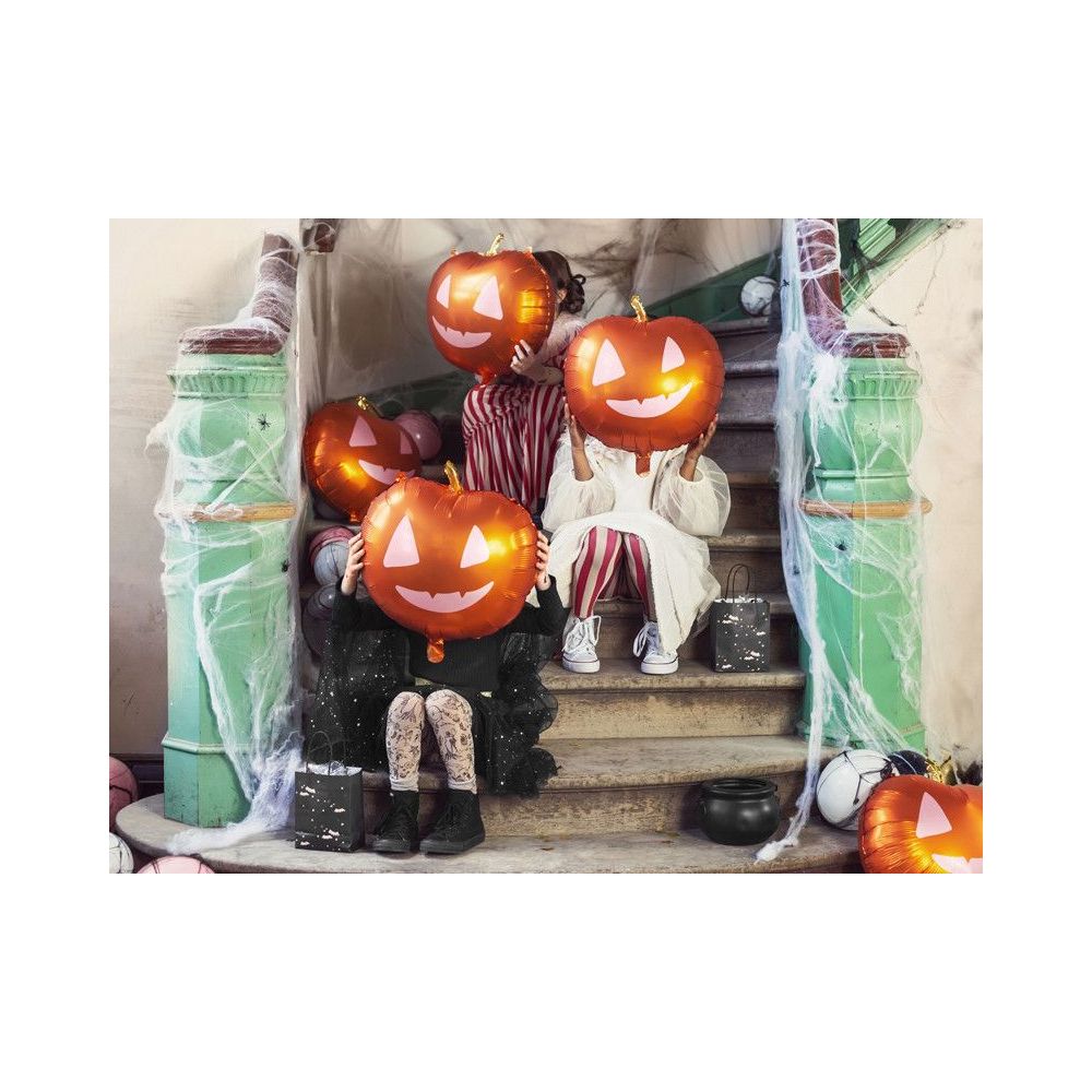 Balon foliowy na Halloween - PartyDeco - Dynia, 40 cm