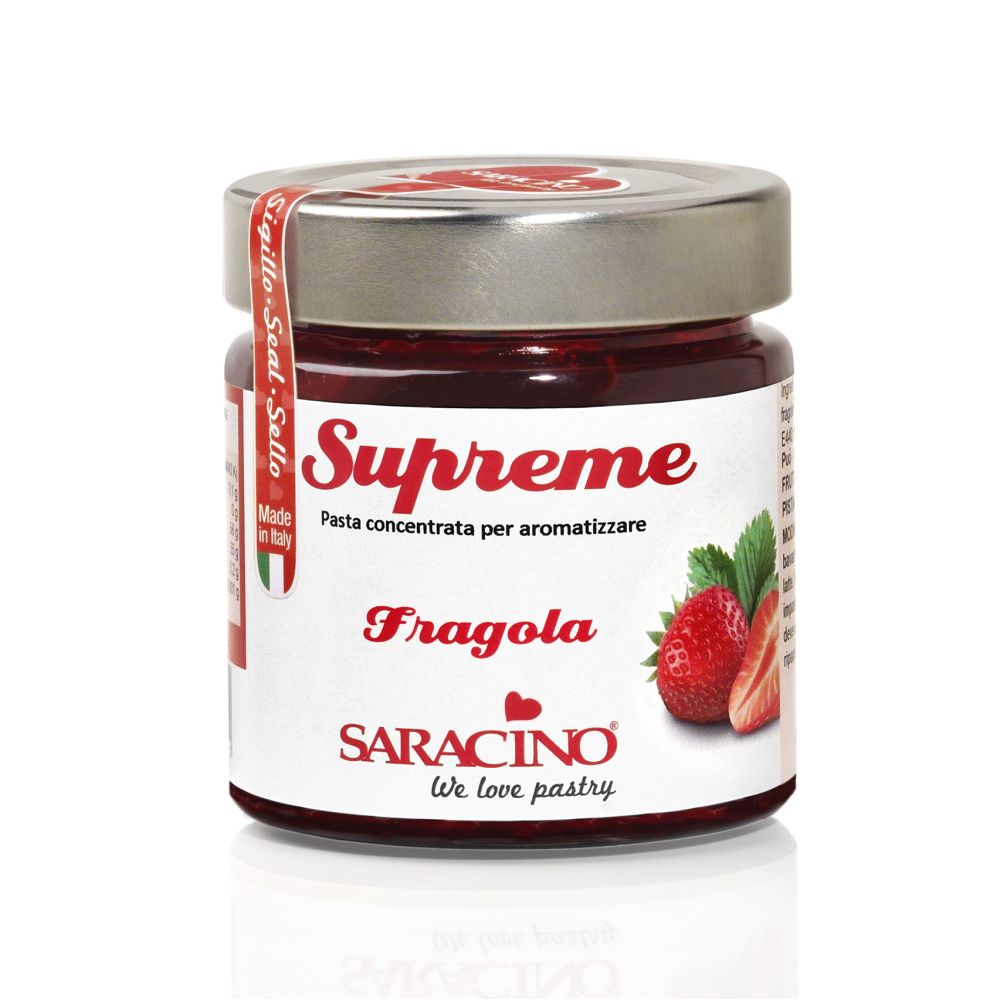 Aromat w kremie, pasta smakowa - Saracino - truskawka, 200 g