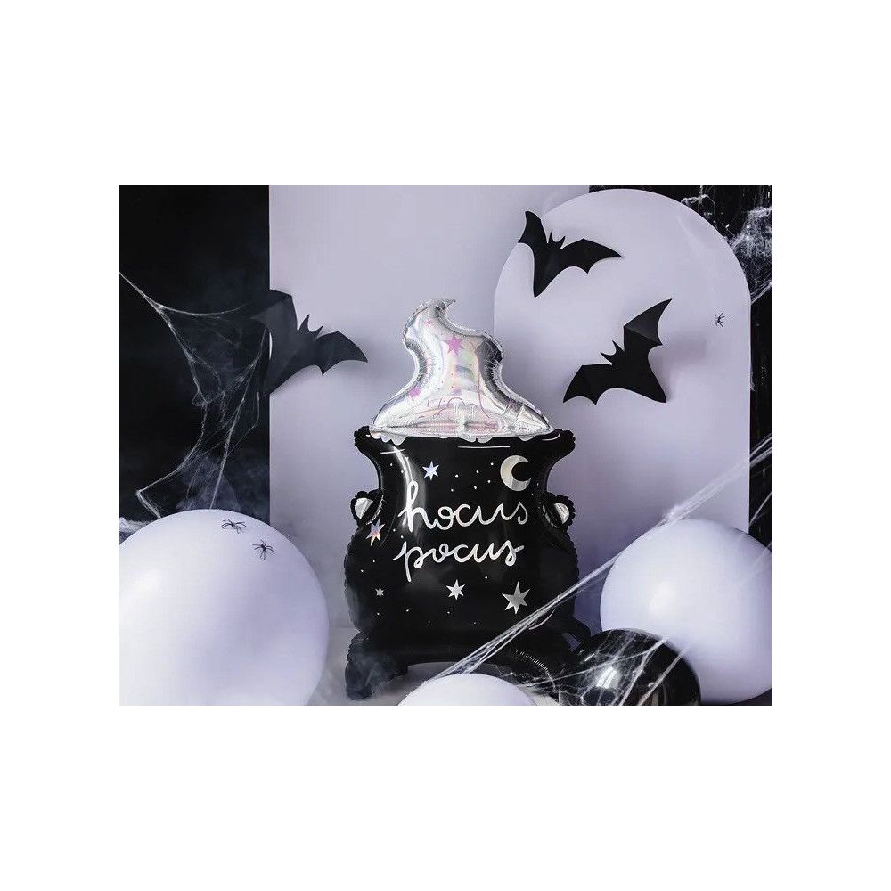 Balon foliowy na Halloween - PartyDeco - Kociołek, 48 x 80 cm