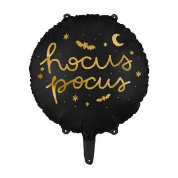 Balon foliowy na Halloween - PartyDeco - Hocus Pocus, czarny, 35 cm