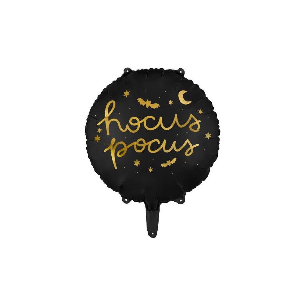 Balon foliowy na Halloween - PartyDeco - Hocus Pocus, czarny, 35 cm