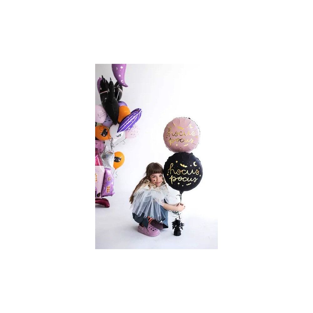 Foil balloon for Halloween - PartyDeco - Hocus Pocus, pink, 35 cm