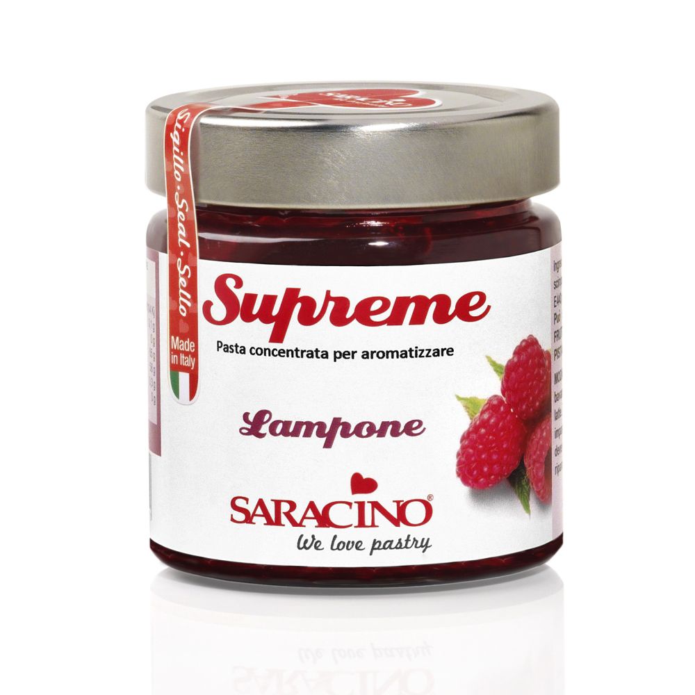 Aromat w kremie, pasta smakowa - Saracino - malina, 200 g
