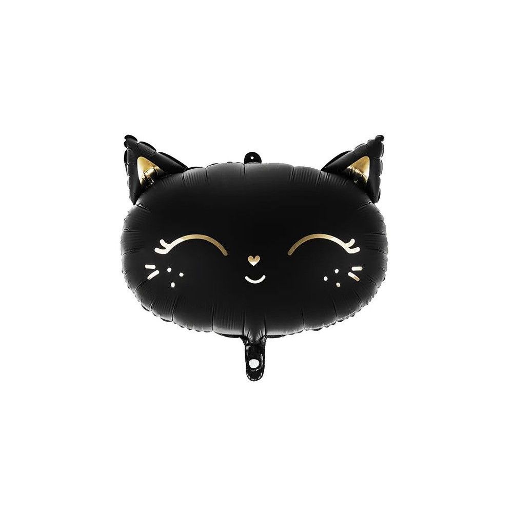 Foil balloon for Halloween - PartyDeco - Kitten, black, 48 x 36 cm