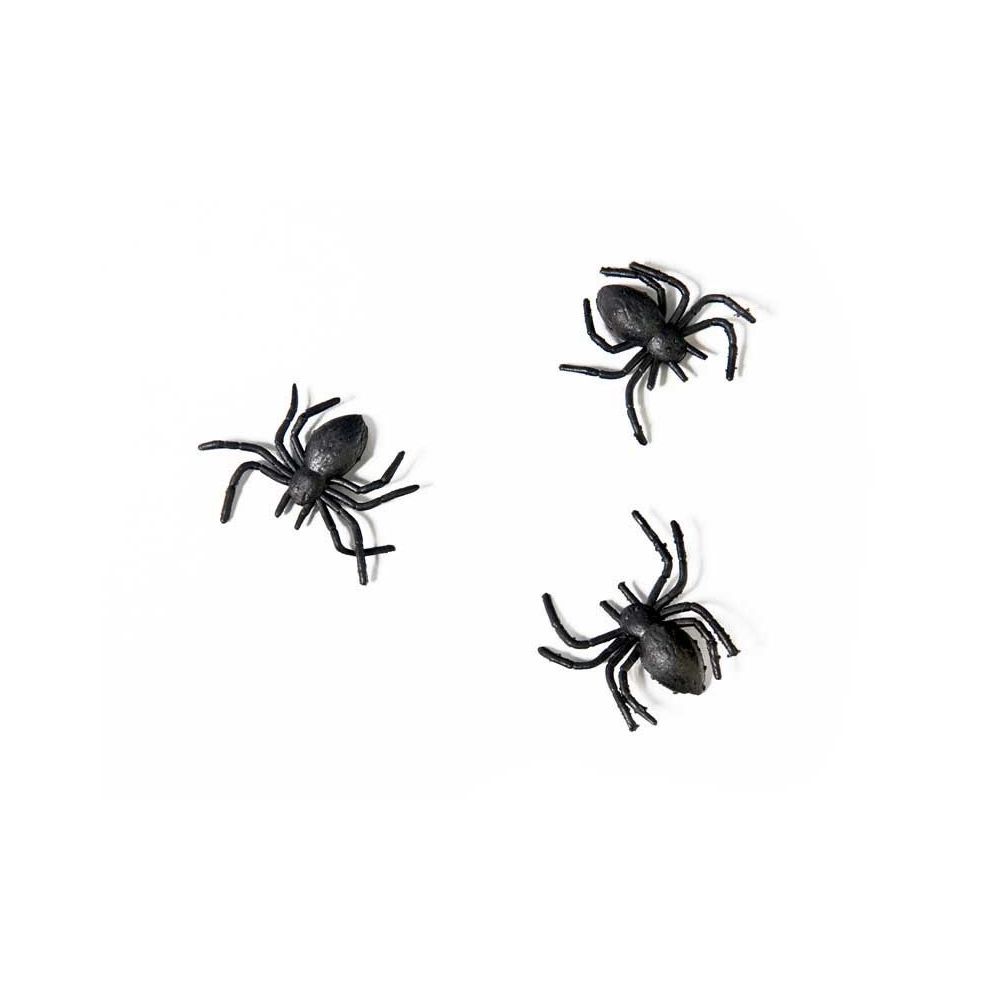 Decorations for Halloween - PartyDeco - Spiders, black, 10 pcs.