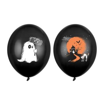 Latex balloons for Halloween - PartyDeco - Boo !, mix, 30 cm, 6 pcs.