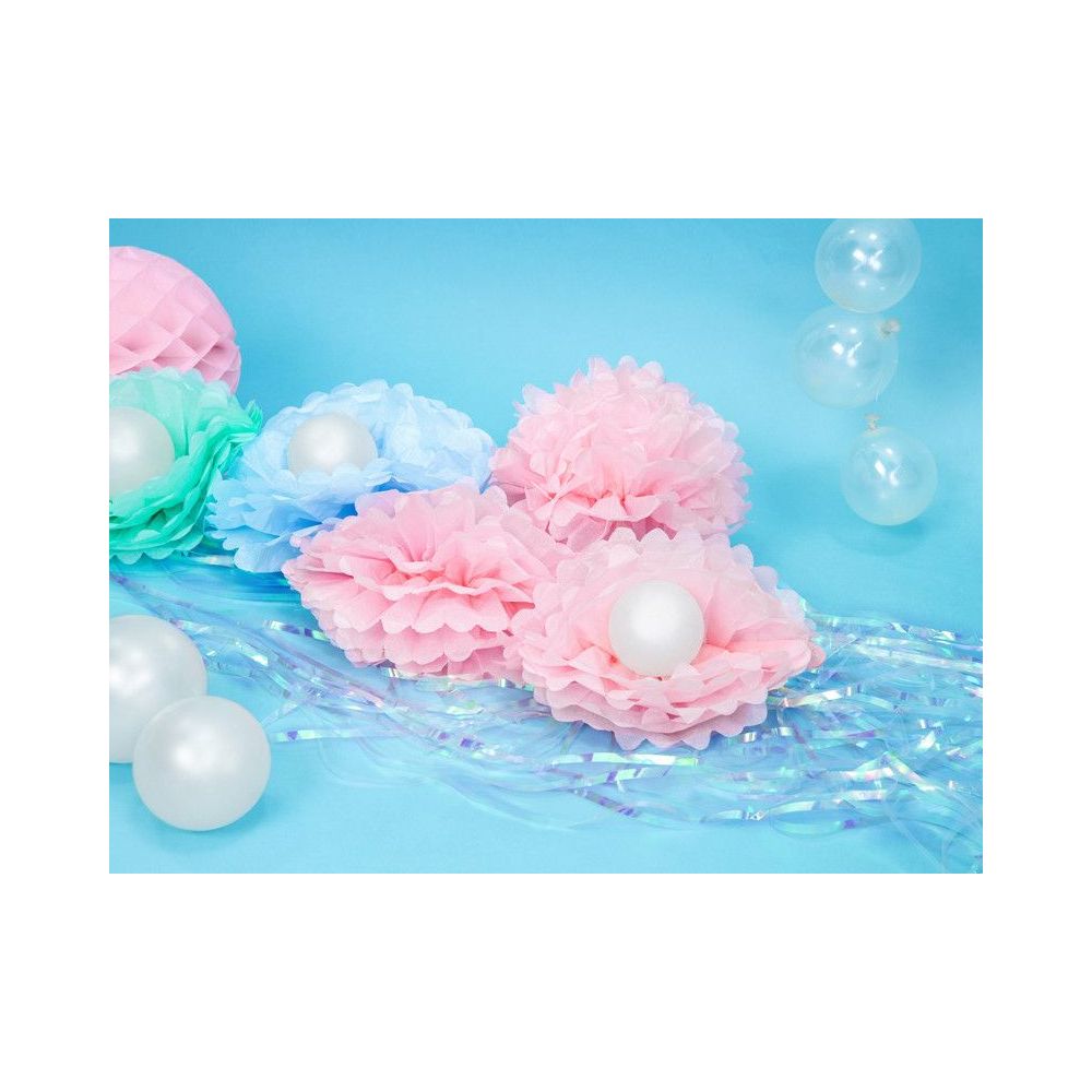 Tissue paper decoration - PartyDeco - Pompom, pink, 25 cm