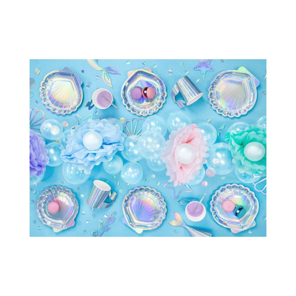 Pompon bibułowy - PartyDeco - błękitny, 25 cm